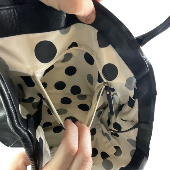 Kate Spade Anisha Chrystie black butter-soft leather tote bag gold-tone hardware - Picture 9 of 13